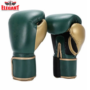 Gants de boxe Sine Golden en cuir de haute qualité 12oz à lacets gants de boxe en cuir gagnants par Elegant Sports - Product Image 3