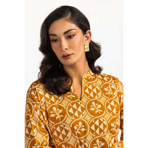 Chemise longue en popeline imprimée décontractée avec col chemise pour le printemps/été Modèle IPS-77154 - Product Image 4