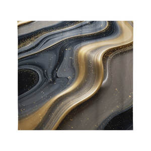 ม่านอาบน้ำหรูหราลายเส้นทองคำ พิมพ์ลายโพลีเอสเตอร์ความละเอียดสูงทันสมัย กันน้ำ ดีไซน์คลาสสิก 180x188 ซม. - Product Image 1