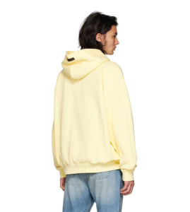 Sudadera con Capucha de Felpa de Algodón Amarillo Extra Grande para Hombre, con Bolsillo, Corte Regular, Estilo Otoñal - Product Image 2