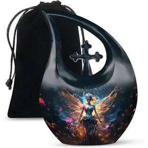 Grande urne de crémation en aluminium en forme de larme pour cendres humaines adultes Urnes de conception unique polies à bas prix - Product Image 6