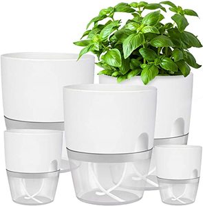 Macetas de Plástico Transparentes Modernas con <span class=keywords><strong>Autorriego</strong></span> al por Mayor, Macetas <span class=keywords><strong>Grandes</strong></span> para Plantas de Interior del Hogar - Product Image 1