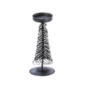 Bougeoirs décoratifs de T-Light de fer avec le revêtement de poudre noire fini pour le bougeoir à la maison de T-Light de décor - Product Image 2