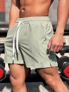 Pantalones Cortos Deportivos Casuales para Hombre, de Verano, Ecológicos, Antiarrugas, Transpirables, de Tela de Felpa, hasta la Rodilla, con Cierre de Cordón - Hawk - Product Image 3