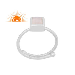Latest Design Fine <b>Sterling</b> <b>Silver</b> Natural Rainbow Moonstone <b>Adjustable</b> <b>Ring</b> Jewelry For Women Gift For Her - Product Image 1