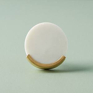 Nuevos fabricantes de lujo venden tiradores de armario de cajón de latón simples manijas manija de armario de hardware redondo de piedra de mármol - Product Image 2