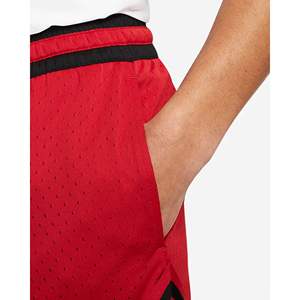 Short en maille 100% Polyester pour homme, rouge et noir vif, diamant, avec ceinture élastique et bande en tricot rayé, sec et confortable - Product Image 6