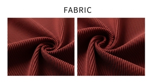 เดรสลำลองผ้าลูกฟูกมีจีบสำหรับผู้หญิงผ้าฝ้ายนุ่มผสมแขนยาวสวมใส่สบายแฟชั่นฤดูใบไม้ร่วงฤดูหนาวที่หรูหรา - Product Image 5