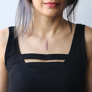 <b>Ruby</b> Zircon Stone Shape Minimalist Design <b>Necklace</b> Turkish Wholesale Handmade 925 Silver Sterling Jewelry - Product Image 2