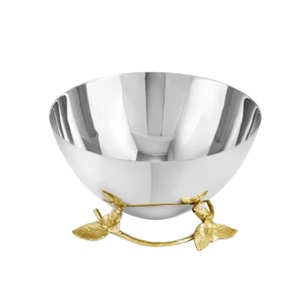 Royal Look Brass Fruit Bowl With Gold Plated Stand Stylish Design Hotel Kitchen Catering Serving Bowl Home <b>Table</b> Decor Snacks - Product Image 5