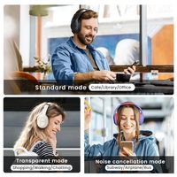 Auriculares Haylou S35 ANC con Reducción de Ruido y Llamadas HD, Estéreo Inalámbrico Verdadero, Portátiles, Bluetooth, para Música y Juegos, Originales con LED