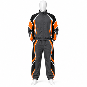 Nuevo conjunto deportivo de dos piezas con chaqueta cortavientos con cremallera y pantalones de nailon, 100% poliéster, para hombre. - Product Image 6
