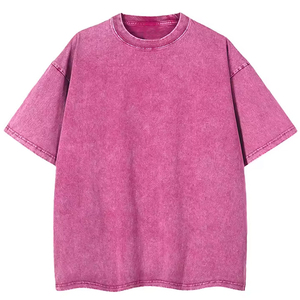 Vente en gros de t-shirts délavés à l'acide pour hommes, nouveau design, couleur unie 100% coton vierge de qualité supérieure, fabriqués dans de bons matériaux, t-shirts délavés à l'acide - Product Image 1