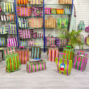 Sac de courses personnalisable, écologique, biodégradable, réutilisable, extra large, avec fermeture éclair, en nylon, rayures personnalisées, gaufrage, logo personnalisé - Product Image 1