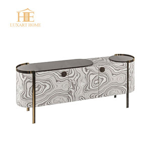 Armoire de stockage de vin <span class=keywords><strong>en</strong></span> <span class=keywords><strong>bois</strong></span> blanc avec conception de barre <span class=keywords><strong>d</strong></span>'<span class=keywords><strong>angle</strong></span> de jambe <span class=keywords><strong>d</strong></span>'acier inoxydable pour l'application de salon de meubles <span class=keywords><strong>d</strong></span>'hôtel à la maison - Product Image 5