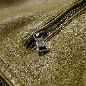 Veste en cuir pour homme coupe-vent et respirante avec col montant et logo frontal, veste d'hiver de haute qualité, vente en gros, best-seller - Product Image 5