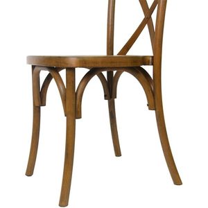 Set di 4 Sedie da Pranzo in Resina Stile Rustico con Schienale a Croce per Cucina, Matrimoni, Ristoranti e Uso Domestico - Product Image 6