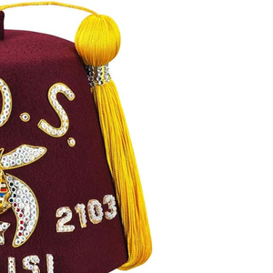 Vente en gros Respirant Léger Maçonnique Regalia Fez Chapeaux OEM Personnalisé Haute Qualité 100% Coton Maçonnique Regalia Chapeaux - Product Image 4