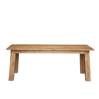 Mesa de Comedor de Madera de Teca Sólida para Banquetes, Restaurantes, Hoteles, Villas, Resorts, Cafés, Mobiliario Comercial para Hostelería, Venta al Por Mayor