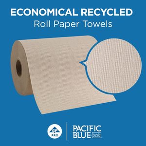 Pacific Blue Basic Recycled Hardwound <b>Paper</b> Towel Rolls, Brown Kraft, 8” x 800 Feet/Roll, 6 Rolls/Case (26301) - Product Image 3