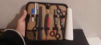Kit de ciseaux à cheveux de barbier avec rasoir |   Ensemble d'outils professionnels de toilettage de salon par MAQNSCO