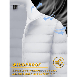 Chaqueta acolchada informal con cremallera para hombre, ropa deportiva sólida de invierno cálida a prueba de viento en ropa informal gruesa, estilo Formal de Color en oferta - Product Image 6