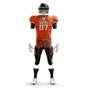 Short en jersey brodé pour hommes, vêtements de football américain personnalisés, séchage rapide 100% polyester respirant, taille plus avec logo sur le devant - Product Image 2