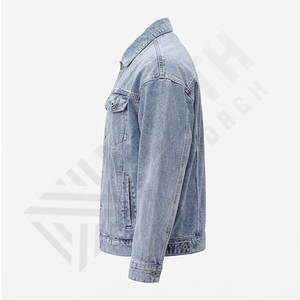 Chaqueta Vaquera Personalizada de Alta Calidad para Hombre con Cuello Alto y Logotipo Frontal, Prenda Exterior Transpirable, Tallas y Colores Personalizables - Product Image 3