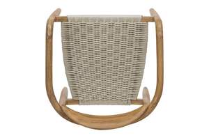 Modern <b>Arm</b> Dining <b>Chair</b> Solid Teak <b>Wood</b> High Quality with Synthetic Rattan High Quality for Indoor & Outdoor & Park Use - Product Image 3