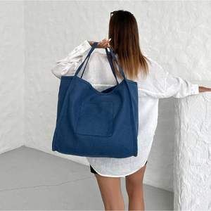 กระเป๋าผ้าฝ้ายรีไซเคิลเป็นมิตรกับสิ่งแวดล้อมมีสไตล์กระเป๋าอเนกประสงค์ดีไซน์ทันสมัยสำหรับทุกฤดูกาลท่องเที่ยวนอกบ้านแบบลำลอง - Product Image 4