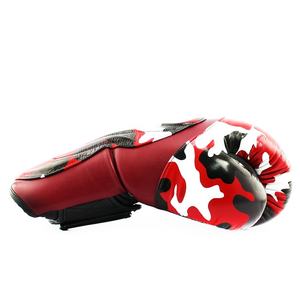 Guantes de Boxeo Gemelos con Diseño en Relieve, Modelo Nuevo, Cuero Vacuno Auténtico, Guantes de Entrenamiento Profesionales de Kickboxing con Estampado de Camuflaje - Product Image 3