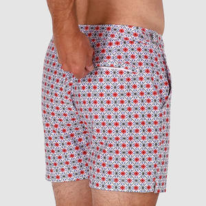 Shorts de bain décontractés en toile unie pour hommes, avec cordon de serrage, séchage rapide, poches zippées - Product Image 5