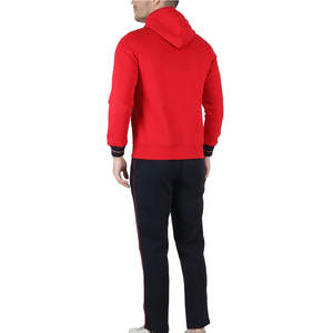Survêtements grande taille à la mode pour hommes manteau chaud d'hiver à fermeture éclair à motif solide avec col à capuche logo personnalisable - Product Image 2