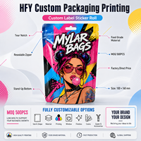 Sacs Mylar personnalisés à impression numérique, refermables avec fermeture éclair, anti-odeur, formats 1g, 3.5g, 7g, 14g