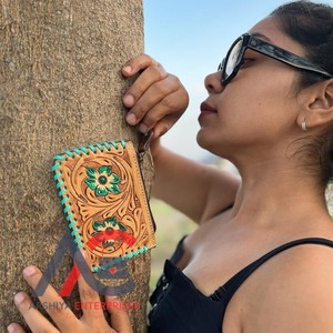 Nuevo pelo marrón hecho a mano Real en piel oculta monederos de cambio de moneda de cuero lindo pequeño rectángulo forma moneda tarjeta cremallera casos - Product Image 1