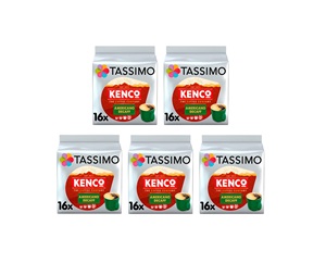 Tassimo Kenco Americano Decaff <b>Coffee</b> Pods x16 (Pack of 5, Total 80 Drinks) - Product Image 1