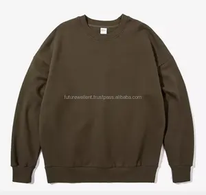 เสื้อสเวตเตอร์แบบสวมศีรษะแขนยาวผ้าฝ้ายคอกลมเสื้อฮู้ดแห้งเร็วสำหรับผู้ชายเสื้อฮู้ด100% ผ้าฝ้ายออกแบบได้ตามต้องการ - Product Image 5