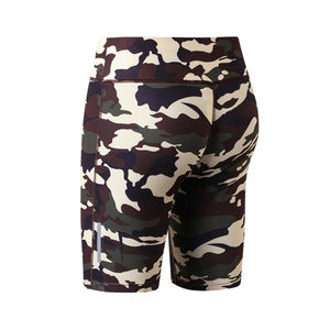 Pantalones cortos para correr con logotipo personalizado para mujer 2022, forro de malla de poliéster de cintura alta, stock al por mayor, ropa deportiva de talla grande, tela vaquera lavada - Product Image 4