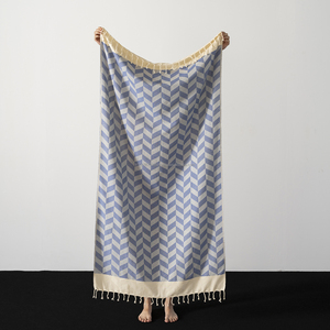 Chevron <b>Turkish</b> Hamam Pestemal <b>Towels</b> Wholesale - 100X180CM 100% Cotton Peshtemal <b>Towel</b> 40x70in - Product Image 4