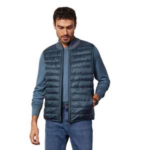 Abrigos de invierno Chaleco sin mangas de talla grande con cuello levantado Chaleco de algodón grueso y cálido con cremallera Hombres Chaleco acolchado de burbujas - Product Image 3
