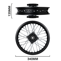 JFG en stock, livraison rapide, roue arrière CNC de 12 pouces, jeu de roues de moto pour Yozma IN10, pièces de modification pour moto électrique tout-terrain