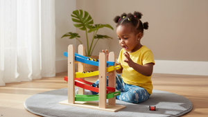 Wooden Rectangle Race Track <b>Car</b> Ramp Eco-Friendly Toy <b>Toddler</b> Color Vehicle Construction Set 4 Mini Racer <b>Cars</b> Fine Motor Skill - Product Image 5