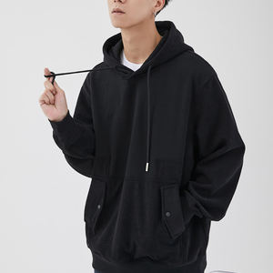 Sweats à capuche en molleton pour hommes surdimensionnés de nouveau design avec impression en relief de poche avant classique pour la saison d'hiver et les garçons - Product Image 5