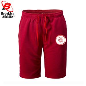 Short d'entraînement de gymnastique à la taille élastique pour homme Short de fitness décontracté à motif solide Méthode de tissage non tissé teint en plaine - Product Image 5