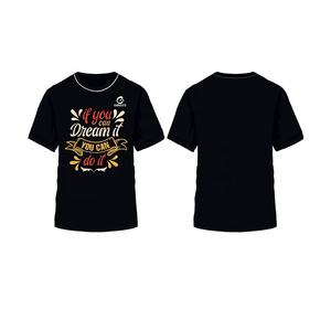 เสื้อยืดคอกลมผ้าคอตตอนสีล้วนพิมพ์ลายกราฟิกเสื้อยืด100% คอตตอนช่องว่าง210gsm สีทึบ - Product Image 1