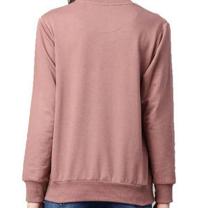 Women's New <b>Sweatshirts</b> Solid Color 100% Cotton Breathable Anti-Wrinkle Winter Autumn Girl Clothing Girls Top Selling <b>Pink</b> - Product Image 5