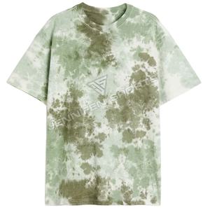 Camiseta de Manga Corta Informal de Verano para Hombre, 100% Algodón, Diseño Tie-Dye, Logotipo Personalizable, Transpirable, de Secado Rápido y Ligera - Product Image 1