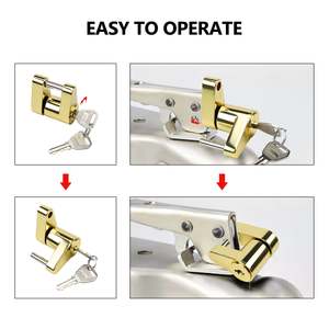 Verrou de coupleur en alliage de zinc Vypart avec broche de 1/4 pouce pour supports de remorque jusqu'à 3/4 pouces - Product Image 4