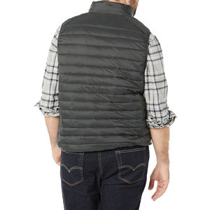 Fabriqué en usine sur mesure hiver léger coupe décontractée gilet Streetwear extérieur résistant à l'eau fermeture éclair sans manches bouffante veste de pluie - Product Image 3