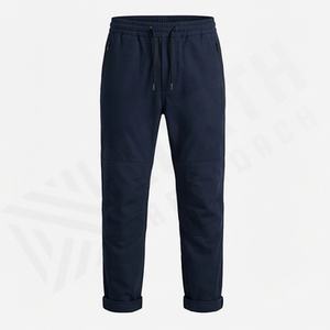 Pantalones Casuales de Lona para Hombre, Corte Recto, Color Sólido, Cintura Alta, Impermeables, MOQ Bajo, Diseño Personalizado al por Mayor, Pedido al por Mayor de Fábrica - Product Image 1